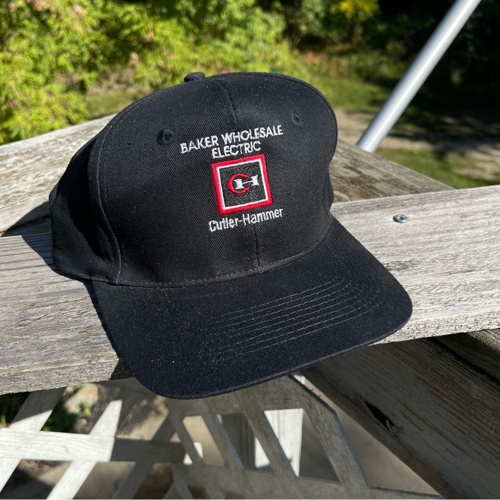 Vintage Cutler-Hammer Snapback Five Panel Hat Baseball Cap Baker Wholesale Elec.